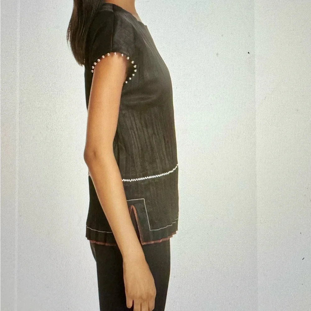 Helmut Lang Crinkle pleated top - Picture 10 of 12